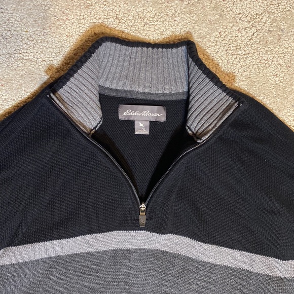Eddie Bauer Men’s 1/4 zip pullover sweater XL - Picture 2 of 2